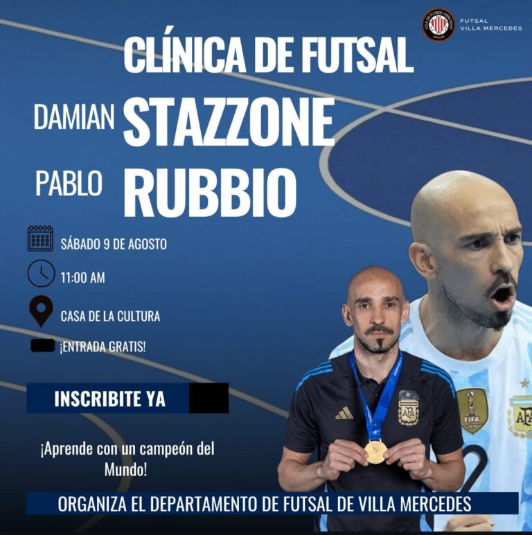 Villa Mercedes recibirá una clínica de futsal con figuras internacionales