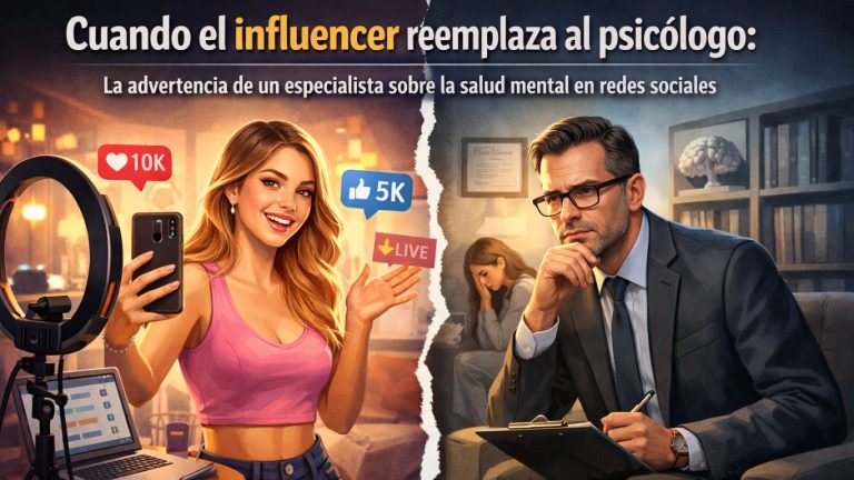 Cuando el influencer reemplaza al psicólogo: La advertencia de un especialista sobre la salud mental en redes sociales
