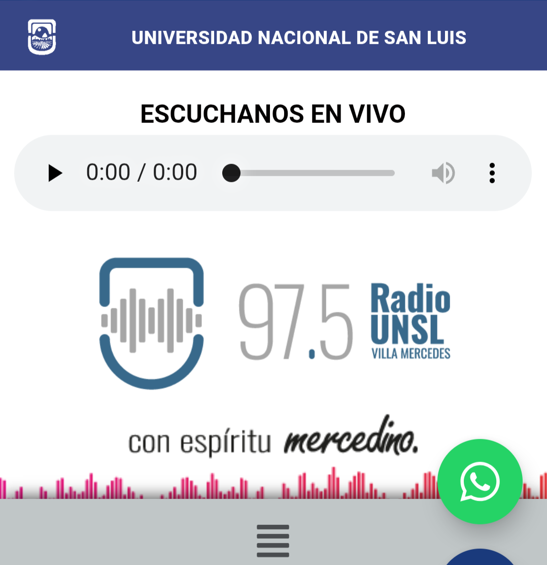 Radio UNSL 97.5 FM, aplicación Radio UNSL, Radio Universidad Villa Mercedes, app Radio UNSL Villa Mercedes, radio universitaria UNSL