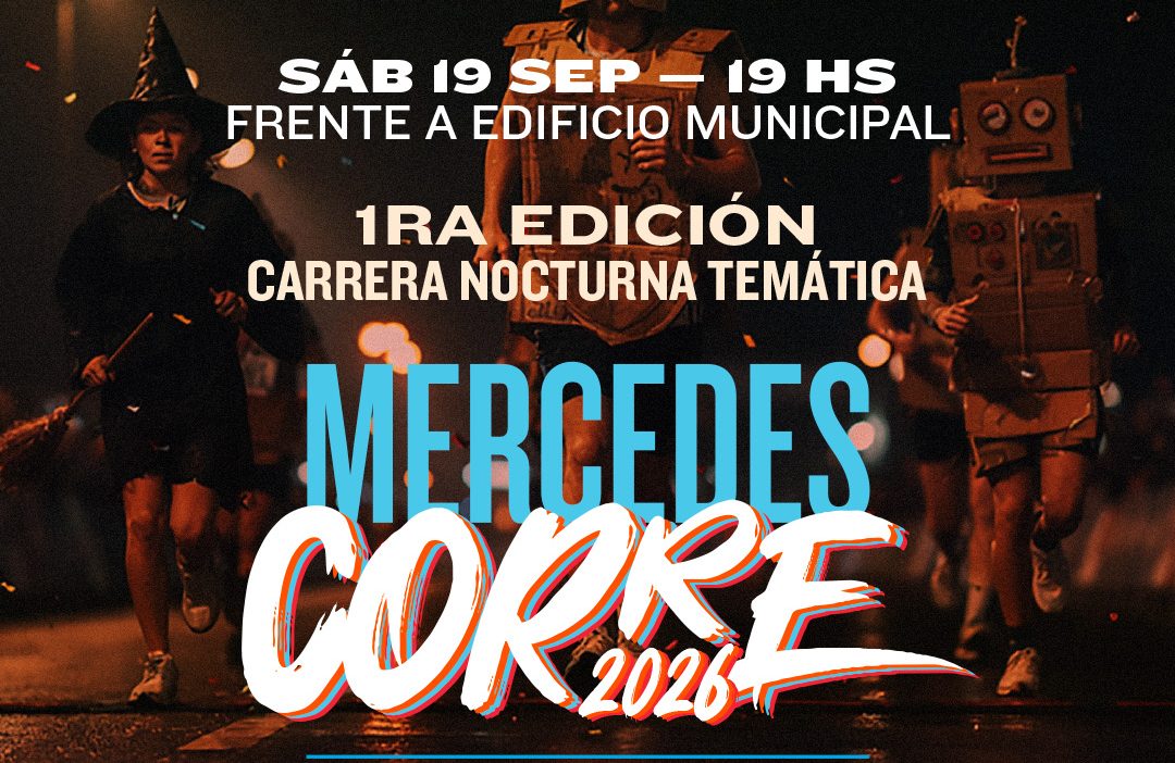 Mercedes Corre 2026, carrera nocturna temática en Villa Mercedes